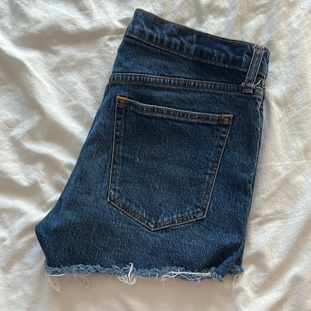 Abercrombie & Fitch Blue Denim Mom Shorts